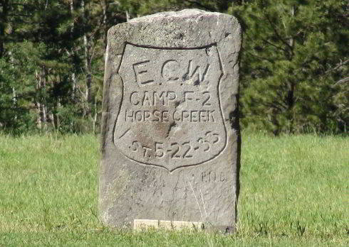 Horse Creek CCC Camp Waypoint Sign