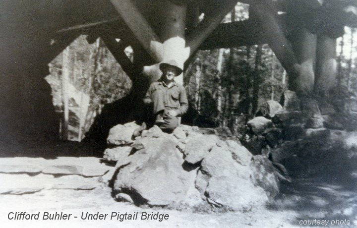 Clifford Buhler under pigtail bridge