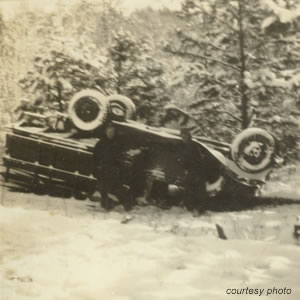 Wrecked CCC Truck