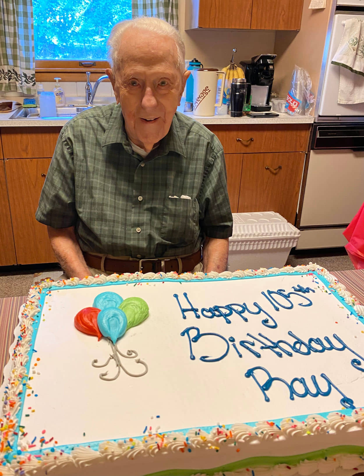 Ray Magstadt with Birthday Cake