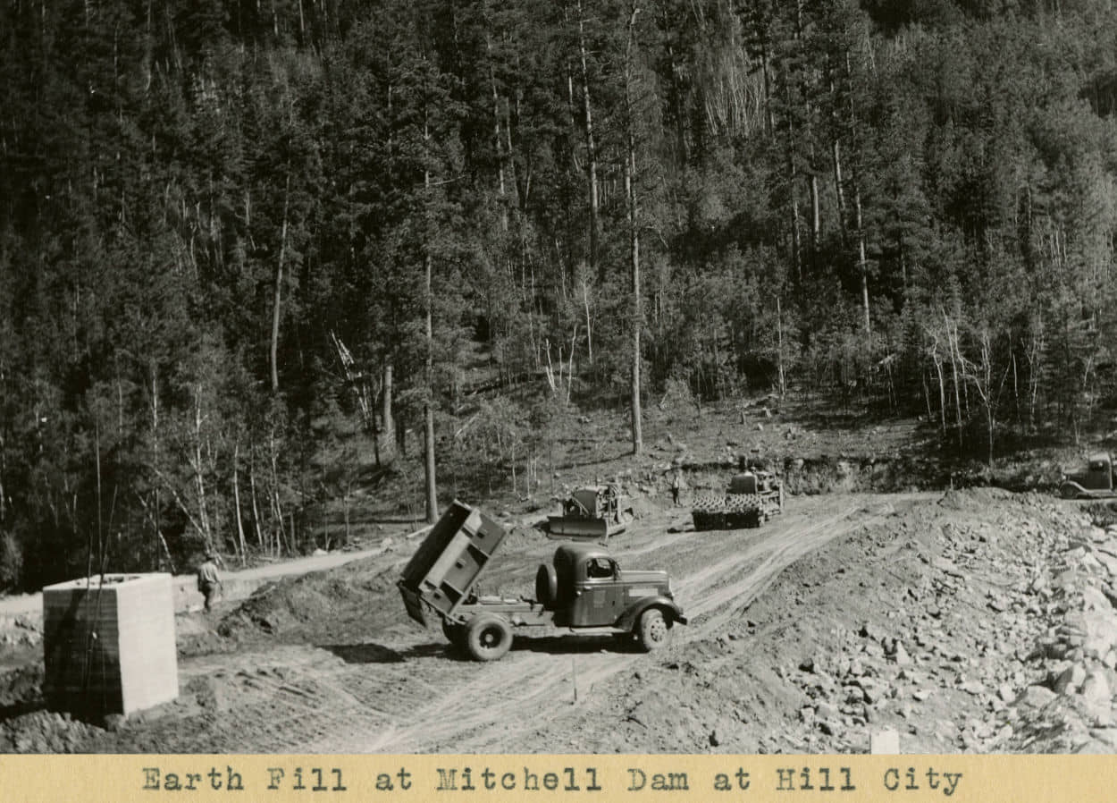 Work on Mitchell Dam - Hill City