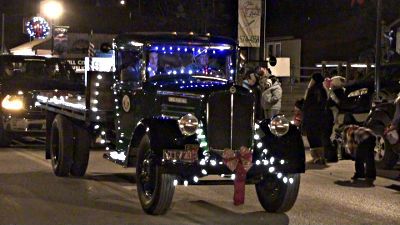 Goens CCC truck in Christmas parade