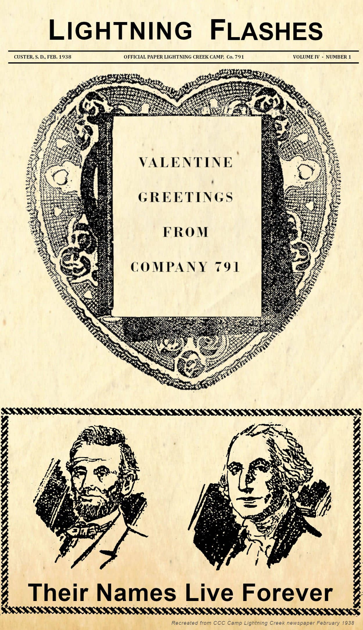 Camp Newspaper Lightning Flashes February 1938