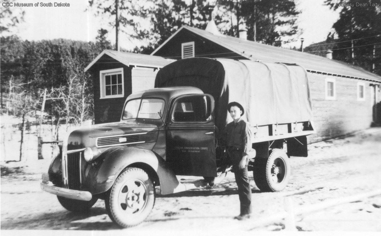 Shorty Anderson with CCC Truck