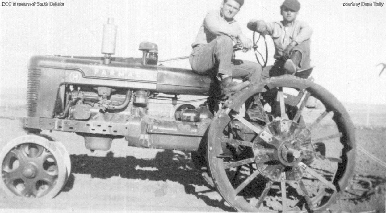 Men, Farmall Tractor