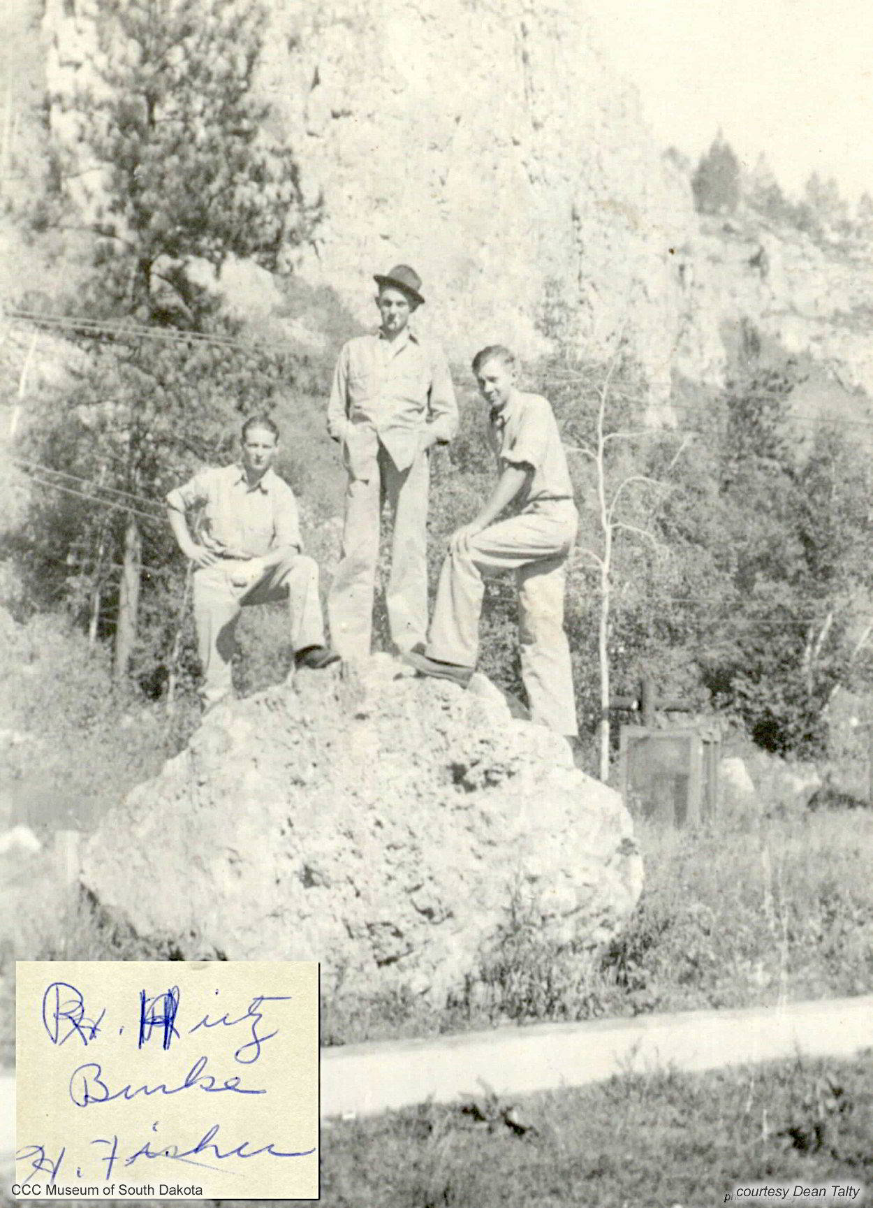 CCC Men on a Rock