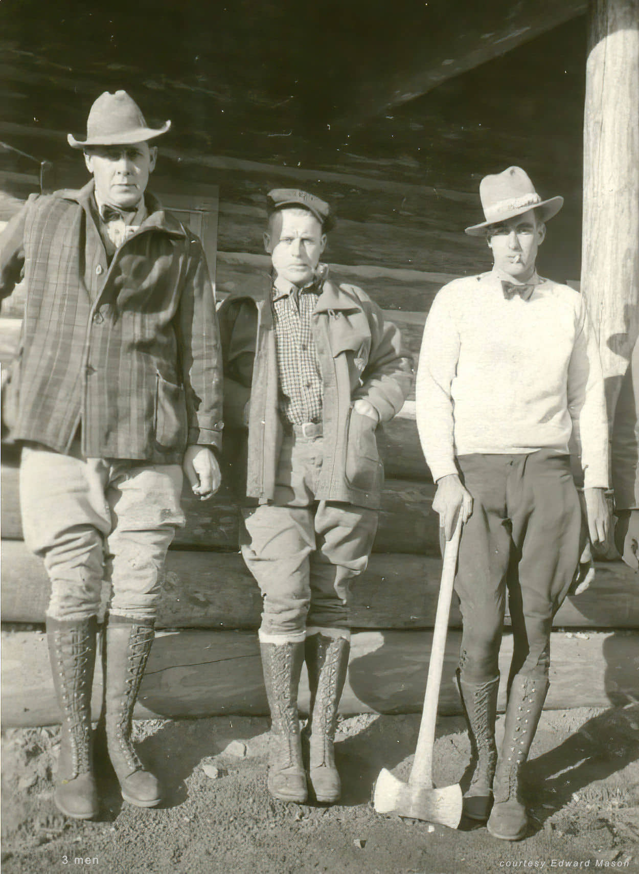3 men wearing boots