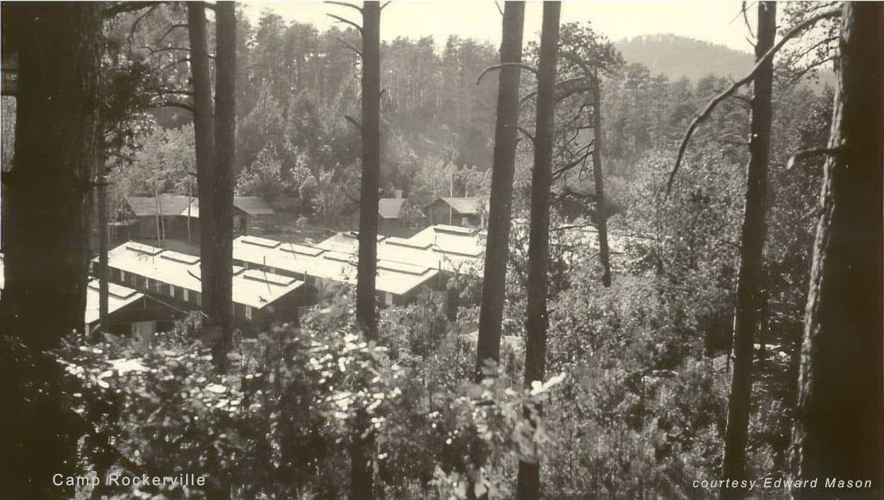 CCC Camp through the trees