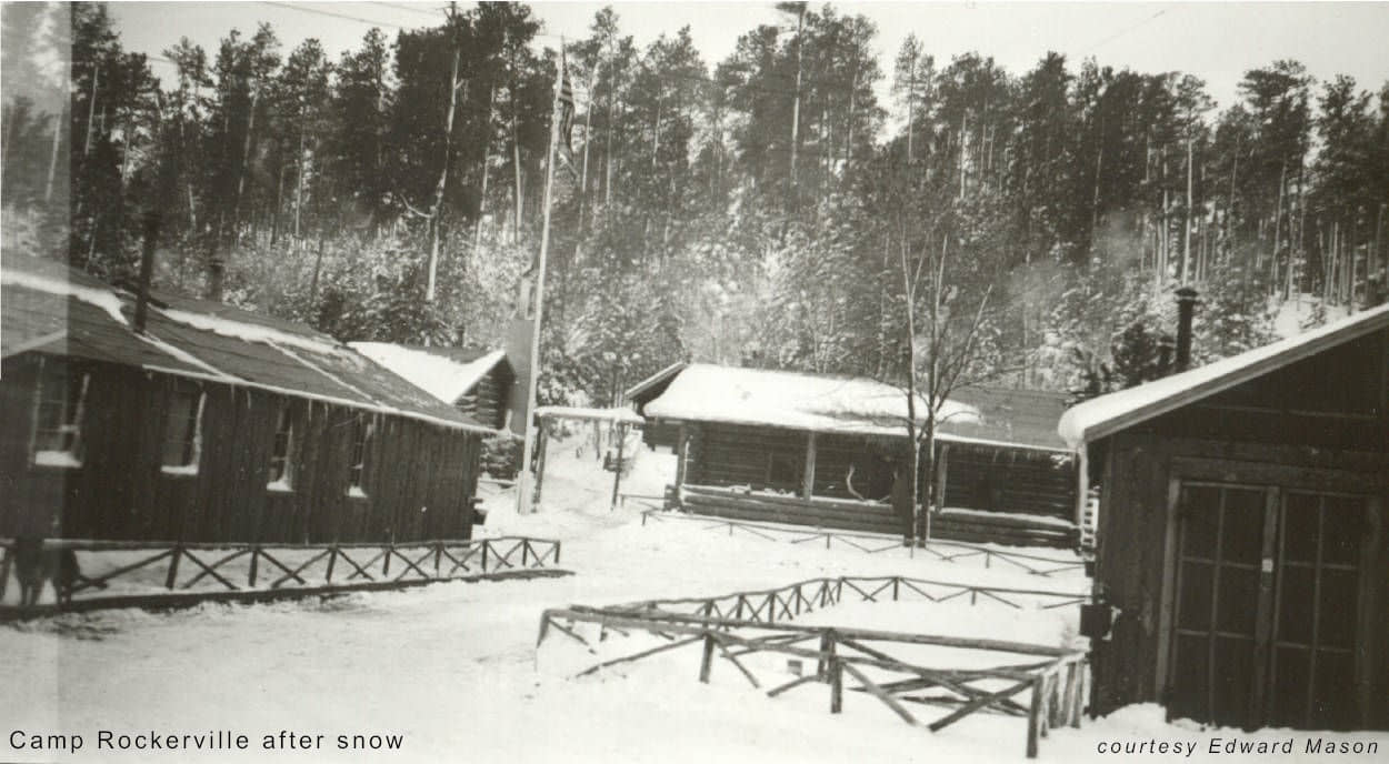 snow at the camp