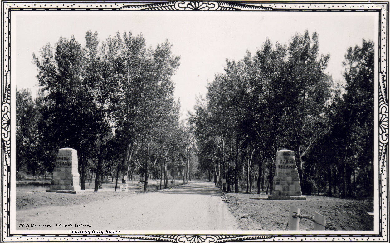 CCC Camp Farm Island entrance