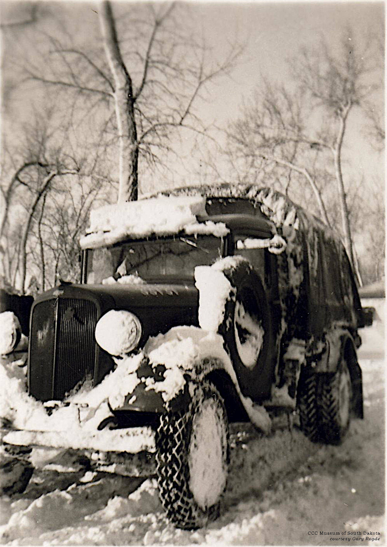 CCC truck in winter