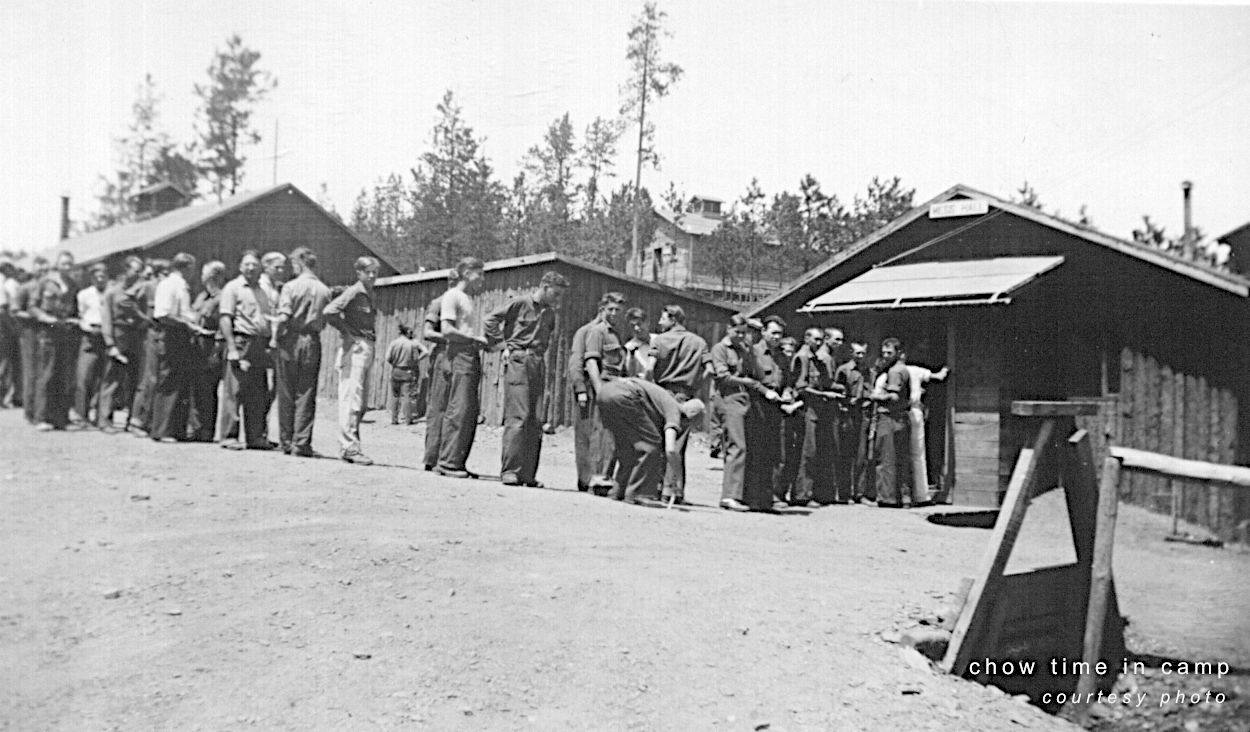 chow time in CCC camp