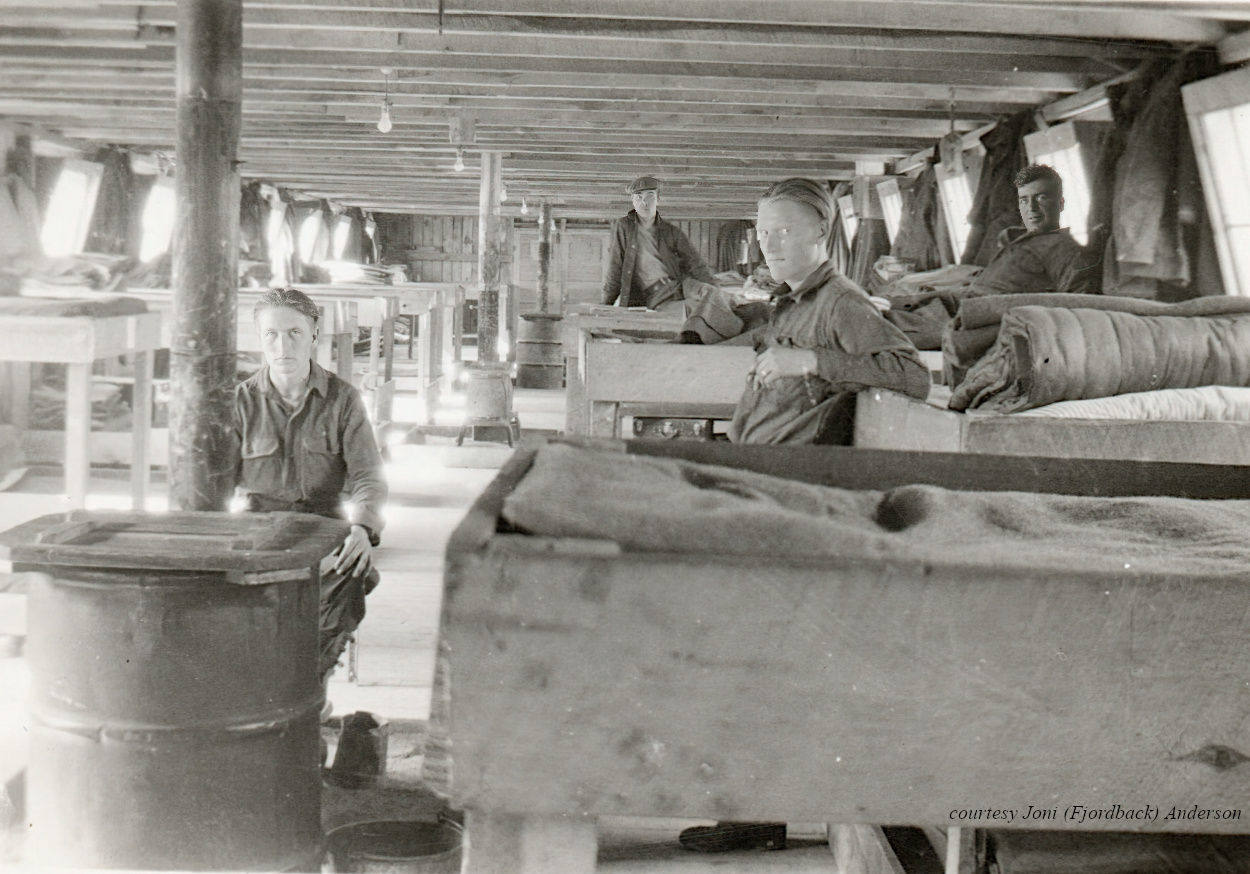 some men in the barracks