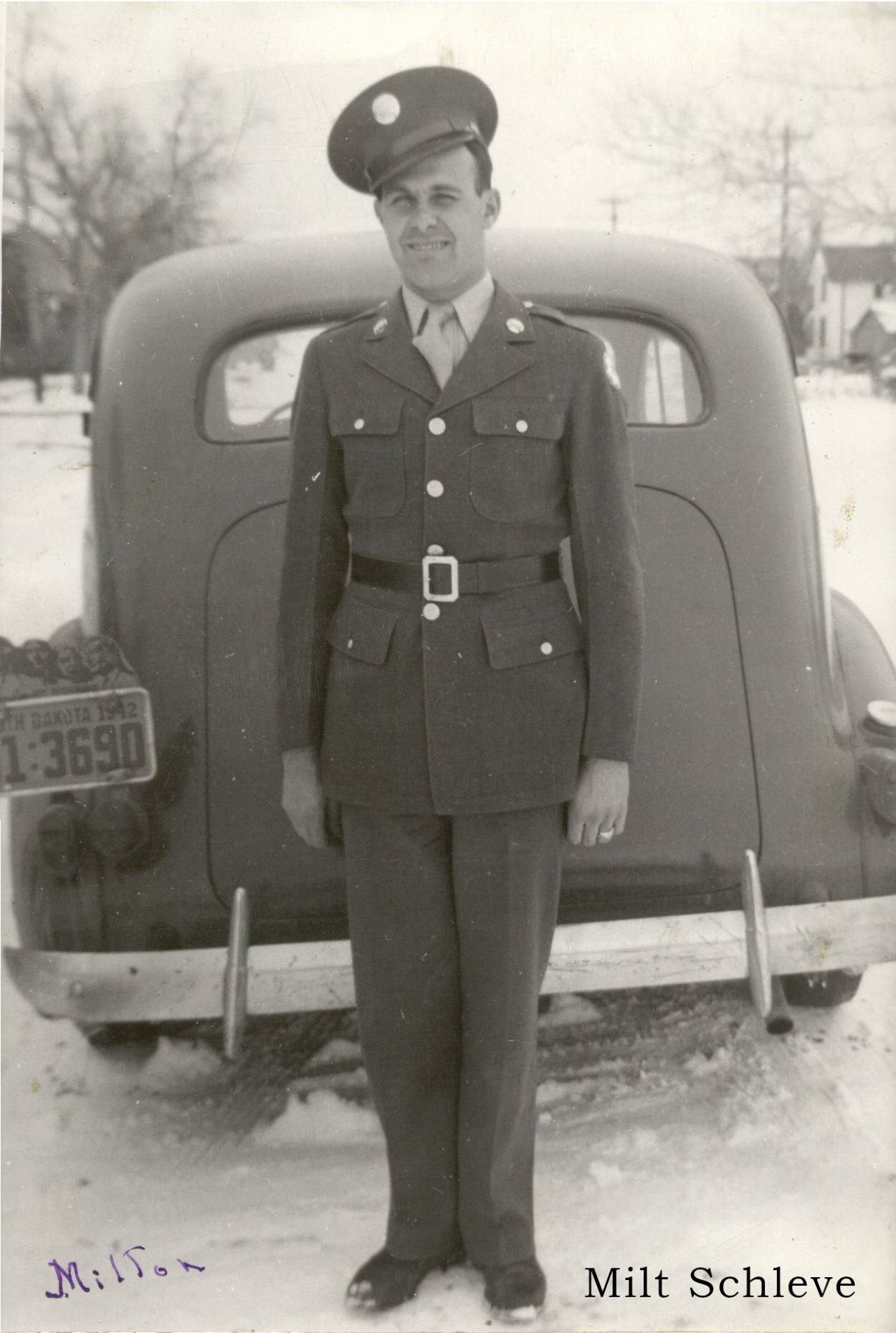 Milt Schleve in Army uniform