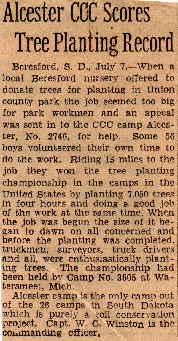 Tree Planting Record