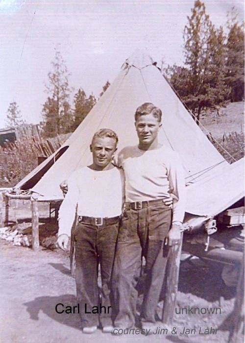 Carl 'Shorty' Lahr with unknown man