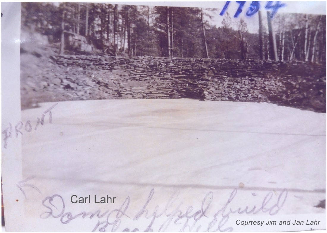 Carl 'Shorty' Lahr dam construction